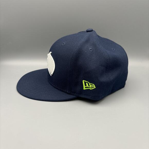Seattle Seahawks New Era Cap Hat Adult Fitted Size 7 1/4 Blue - Picture 2 of 7